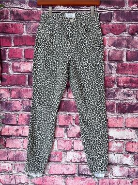 Current/Elliott The Super High Waist Stiletto Jeans Snow Leopard